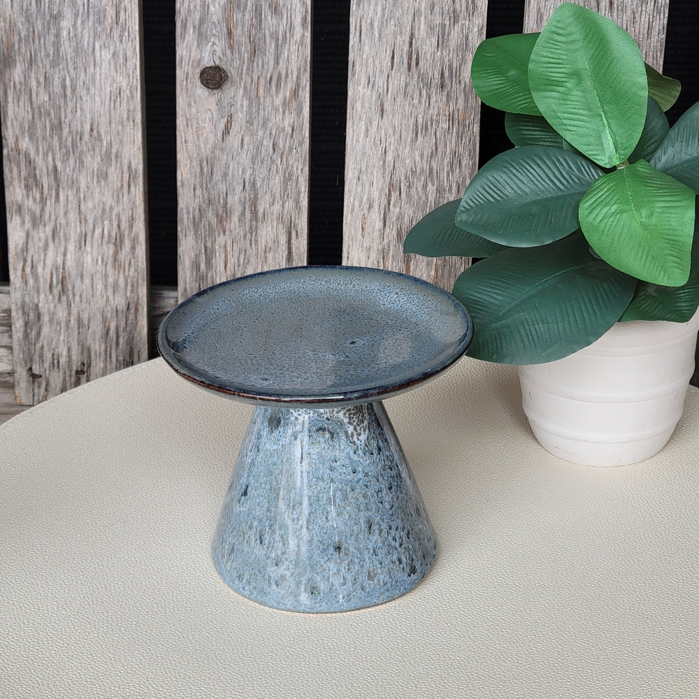 Hobby Lobby Blue Ceramic Pillar Candle Holder - Picture 6 of 6